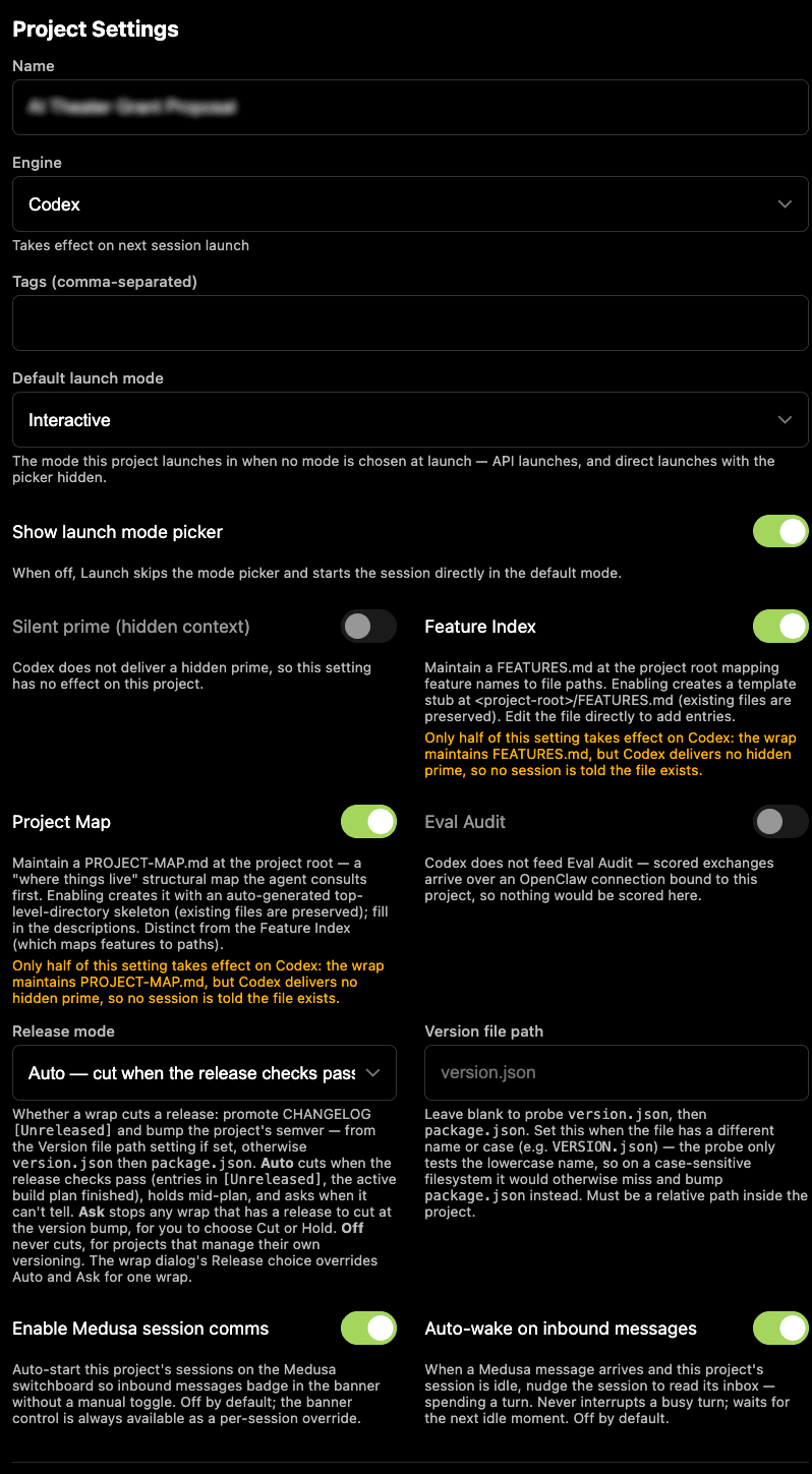 Project Settings
